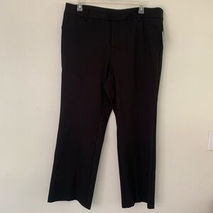 Lord & Taylor 2X Black Dress Pants Faux Pockets NWT